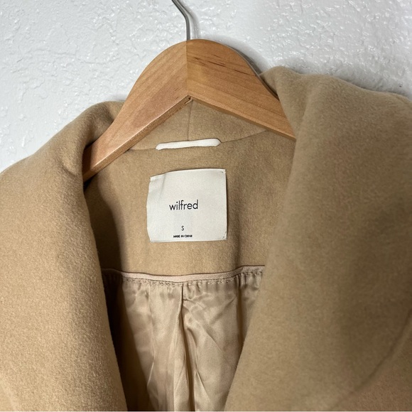 WILFRED ARITZIA Cocoon Coat Wool Cashmere Blend Size Small Classic Camel Color - Picture 5 of 15
